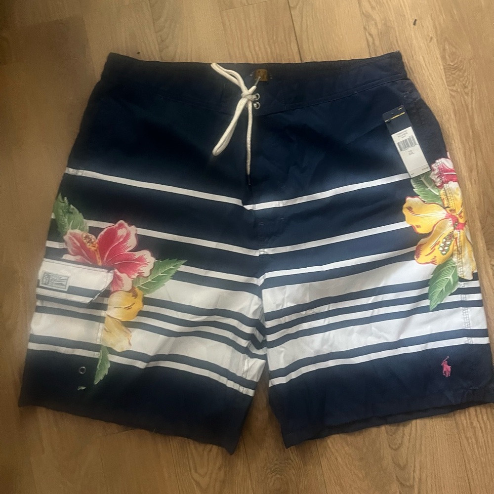 Polo by Ralph Lauren Men's Navy Floral Swim Shorts
